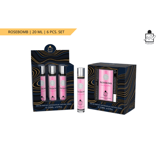 Milestone Rosebomb Eau De Parfum 5x 20ml Plus 1 Free Tester - Lauren Jay Paris