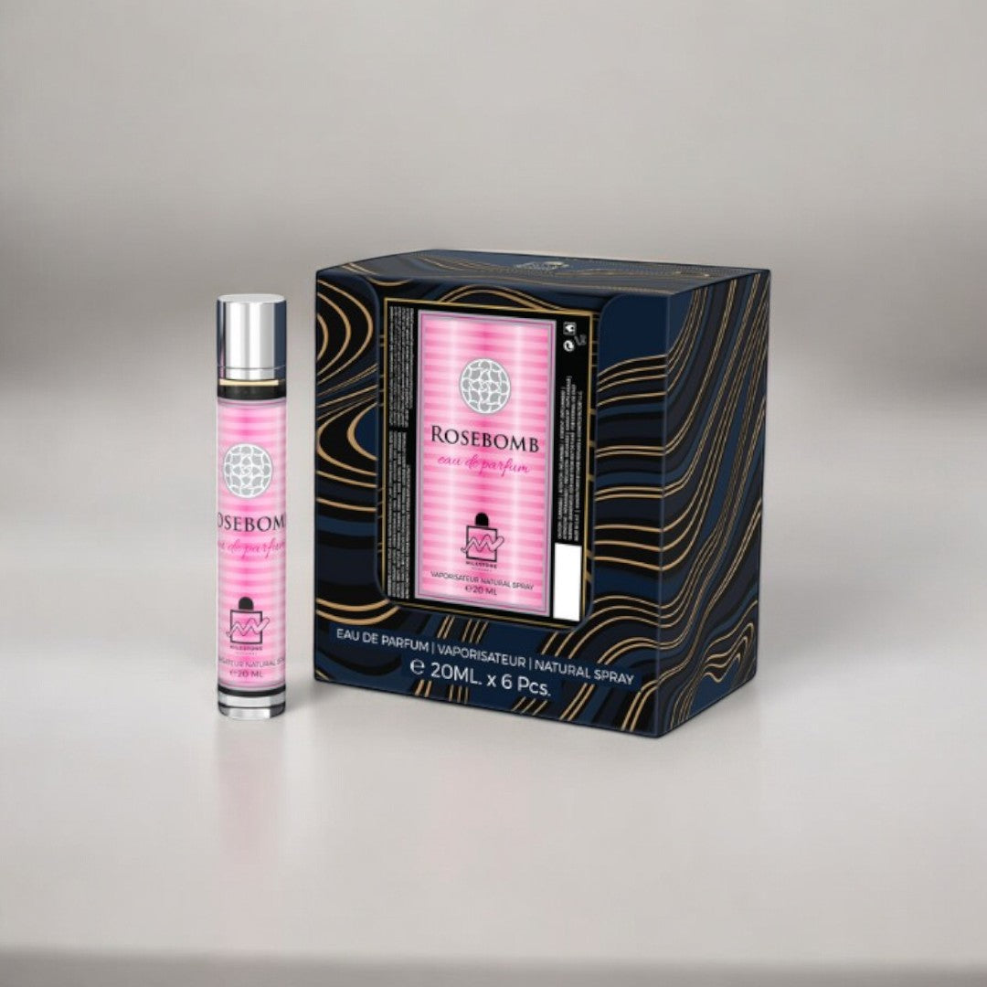 Milestone Rosebomb Eau De Parfum 5x 20ml Plus 1 Free Tester