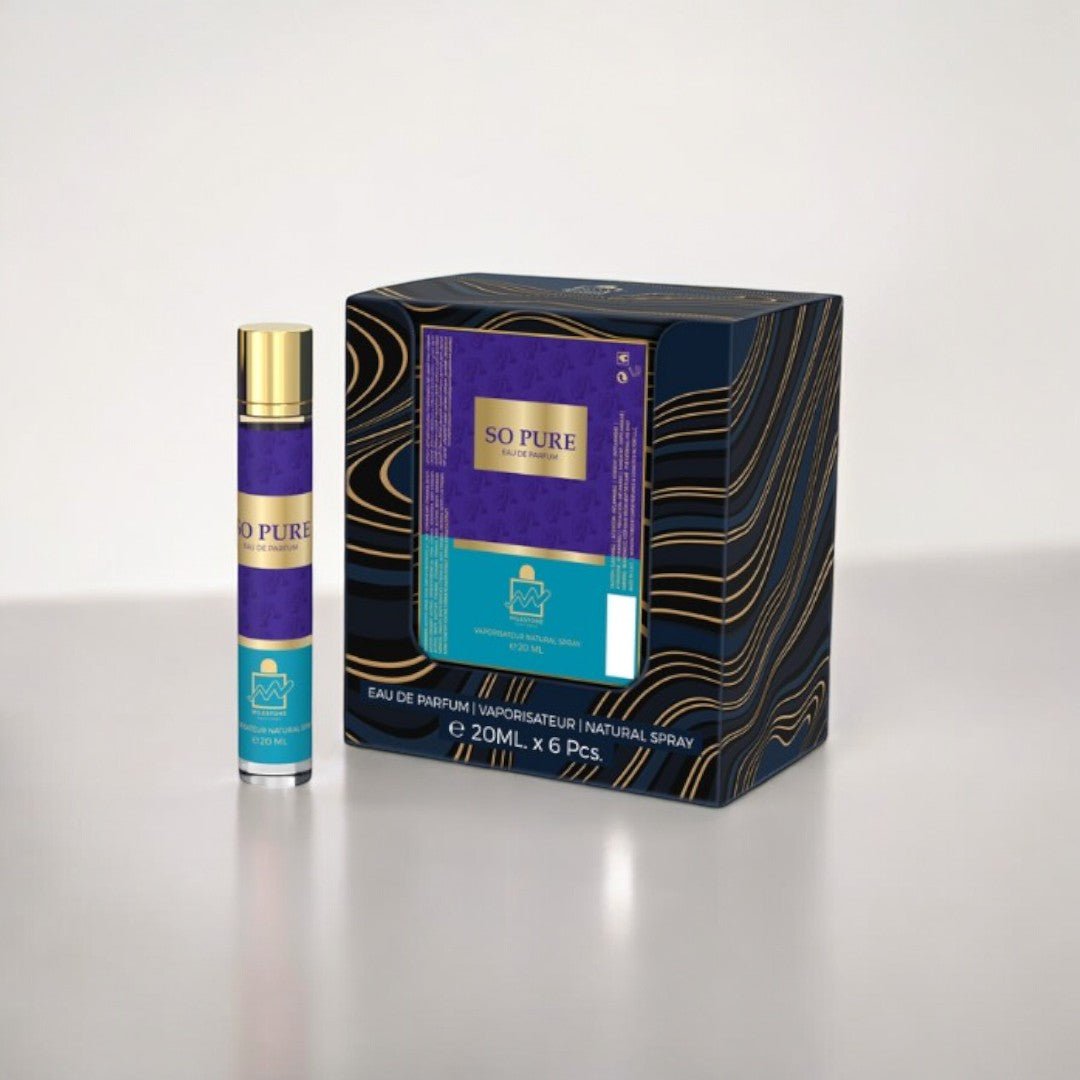 Milestone So Pure Eau De Parfum 5x 20ml Plus 1 Free Tester - Lauren Jay Paris