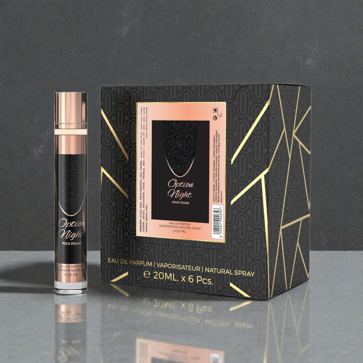 Option Night Woman Eau De Parfum 23x 20ml Plus 1 Free Tester