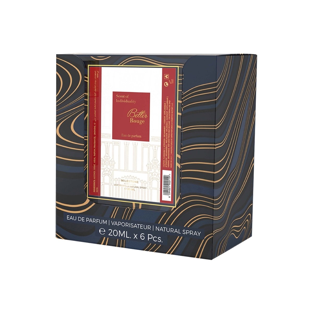 MILESTONE Better Rouge Eau De Parfum 5x 20ml Plus 1 Free Tester - Lauren Jay Paris