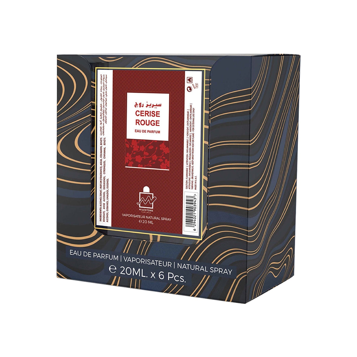 MILESTONE Cerise Rouge Eau De Parfum 6x 20ml