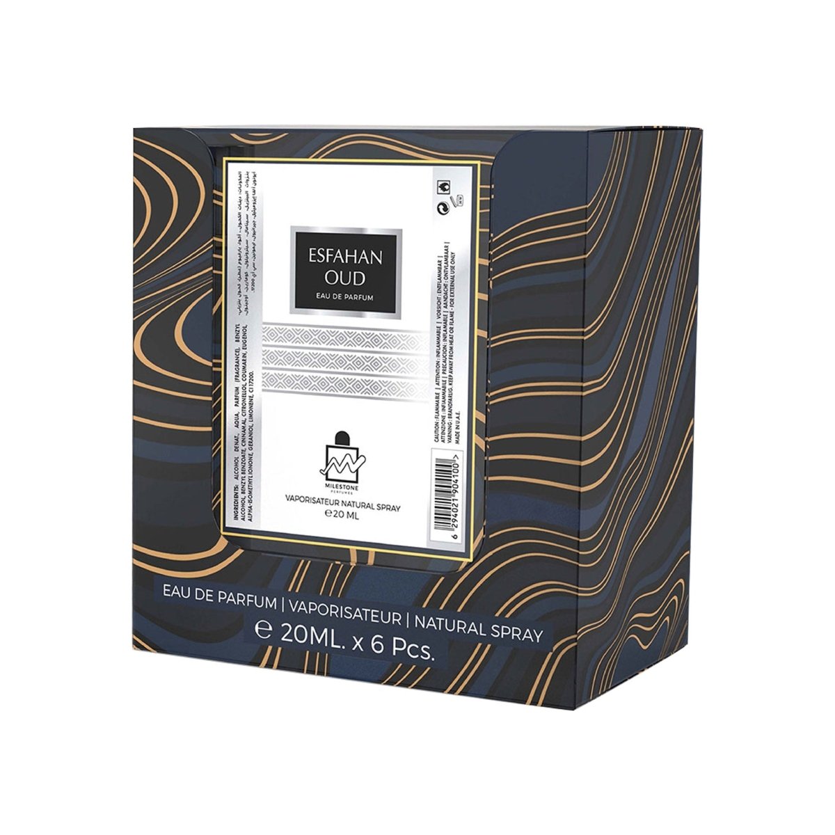 MILESTONE Esfahan Oud (Unisex) Eau De Parfum 6x 20ml - Lauren Jay Paris