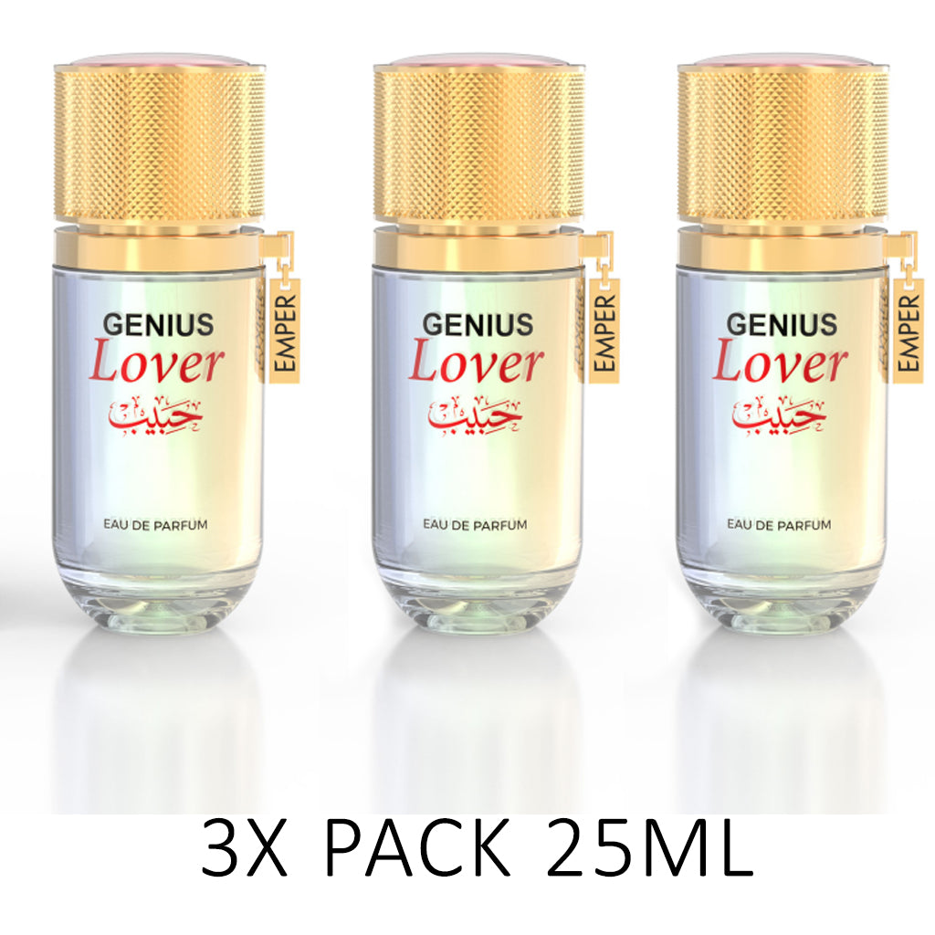 GENIUS LOVER Eau De Parfum 25ml – 3-Pack by Emper