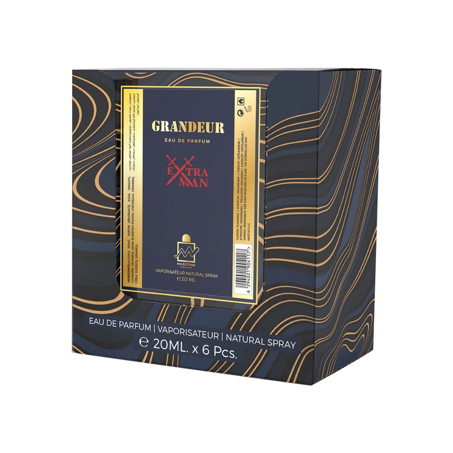 MILESTONE Grandeur Extra Man Eau De Parfum 6x 20ml