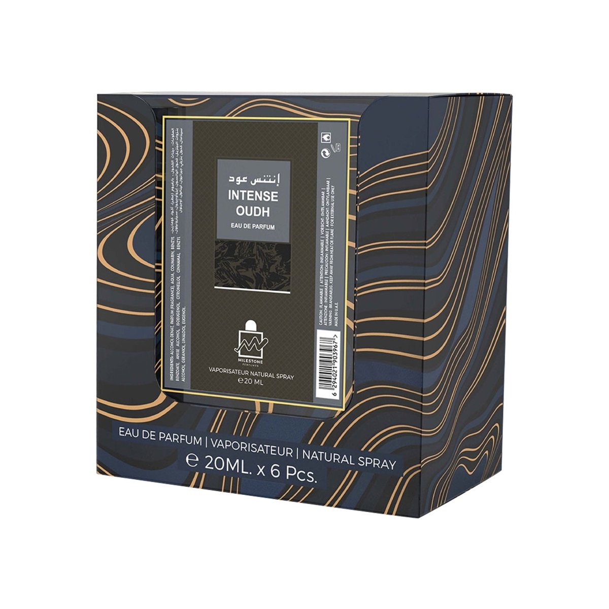MILESTONE INTENSE OUDH Unisex Eau De Parfum 6x 20ml - Lauren Jay Paris