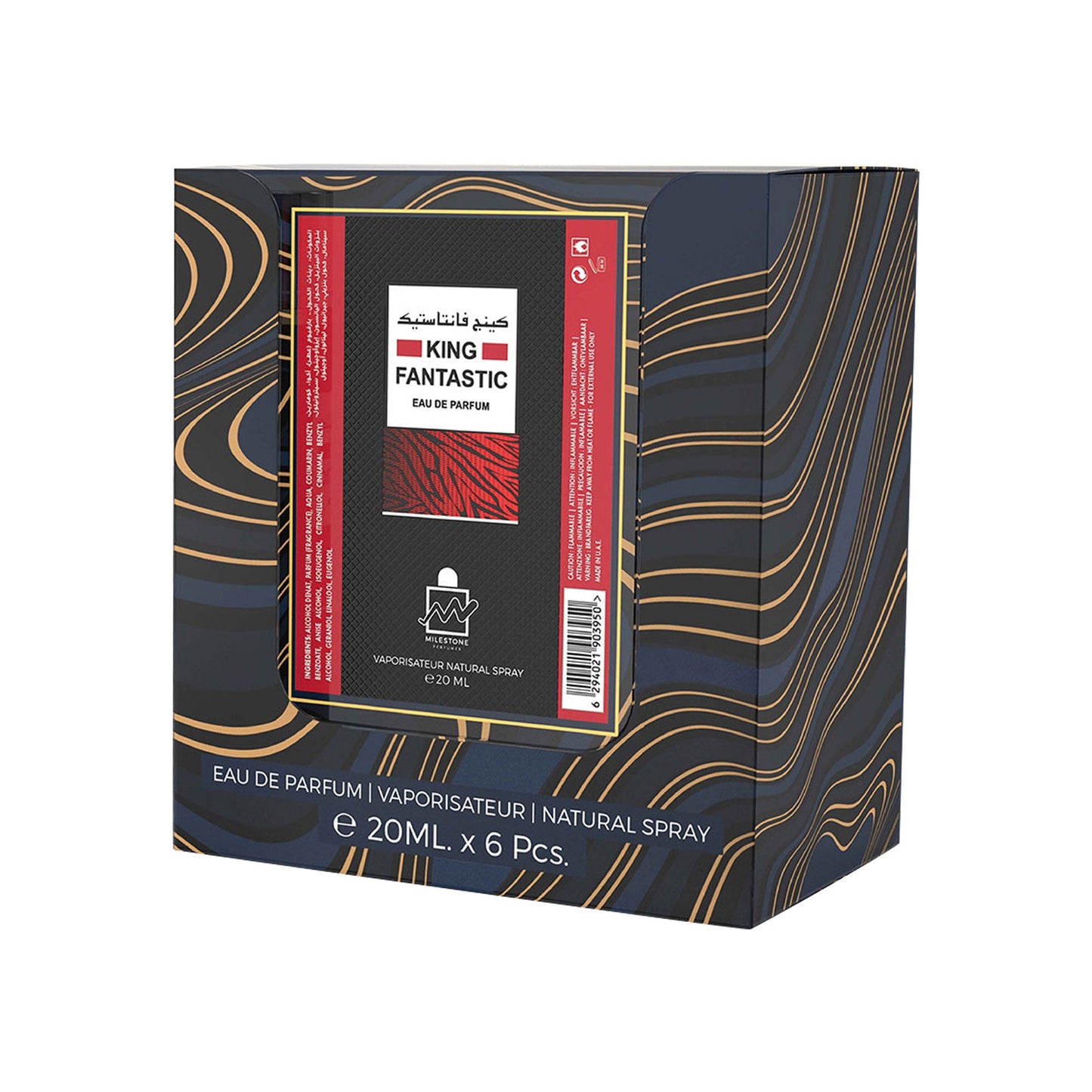 MILESTONE King Fantastic Unisex Eau De Parfum 6x 20ml