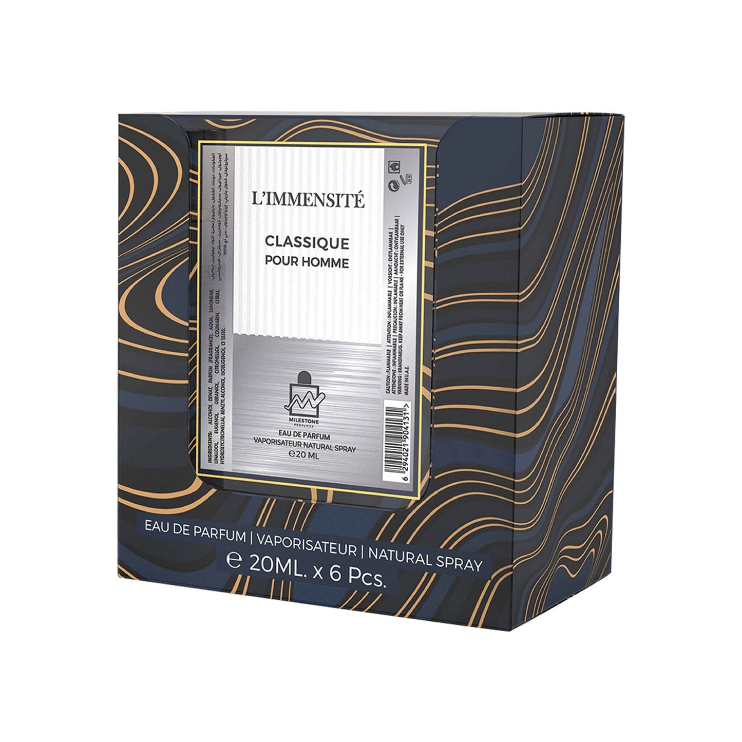 MILESTONE L'IMMENSITE CLASSIC POUR HOMME Eau De Parfum 6x 20ml