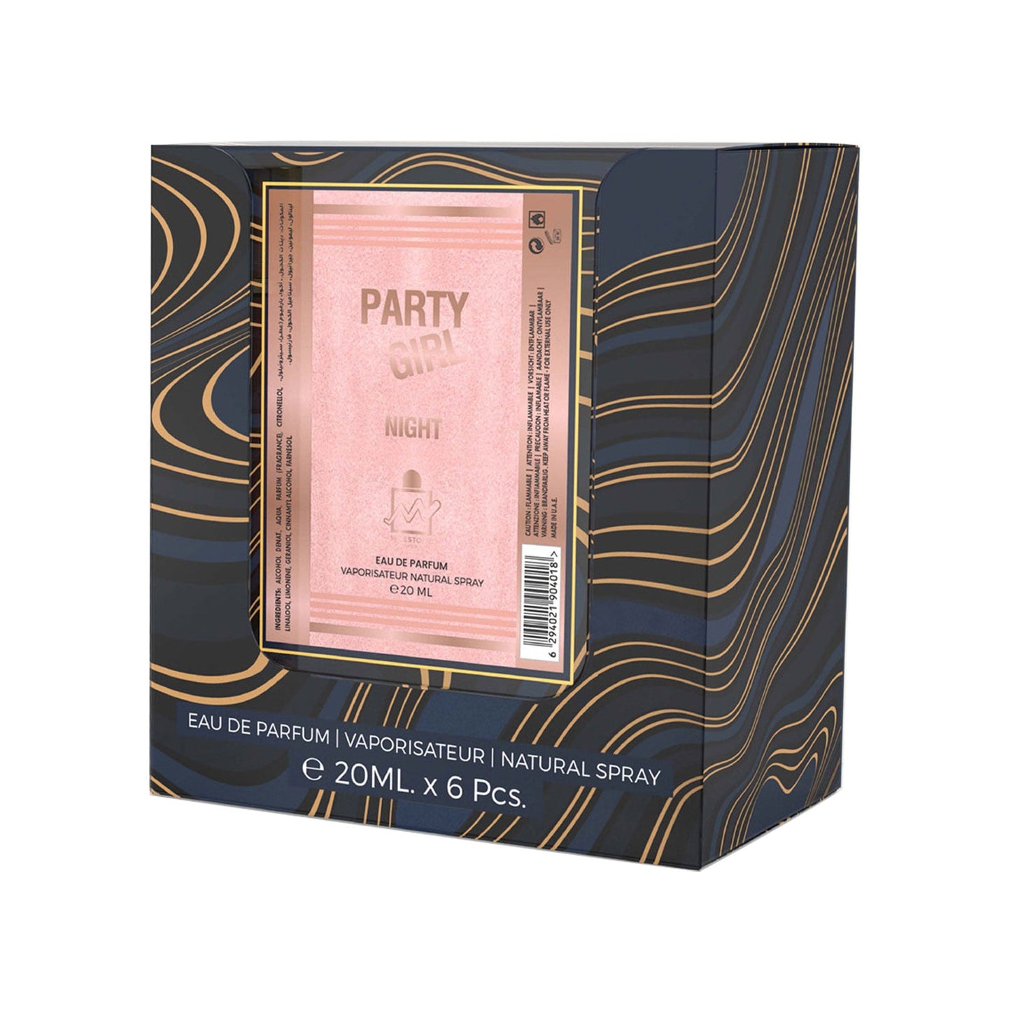 MILESTONE Party Girl Night (Pour Femme) Eau De Parfum 6x 20ml