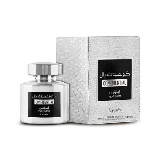 LATTAFA CONFIDENTIAL PLATINUM 100ml Eau De Parfum UNISEX