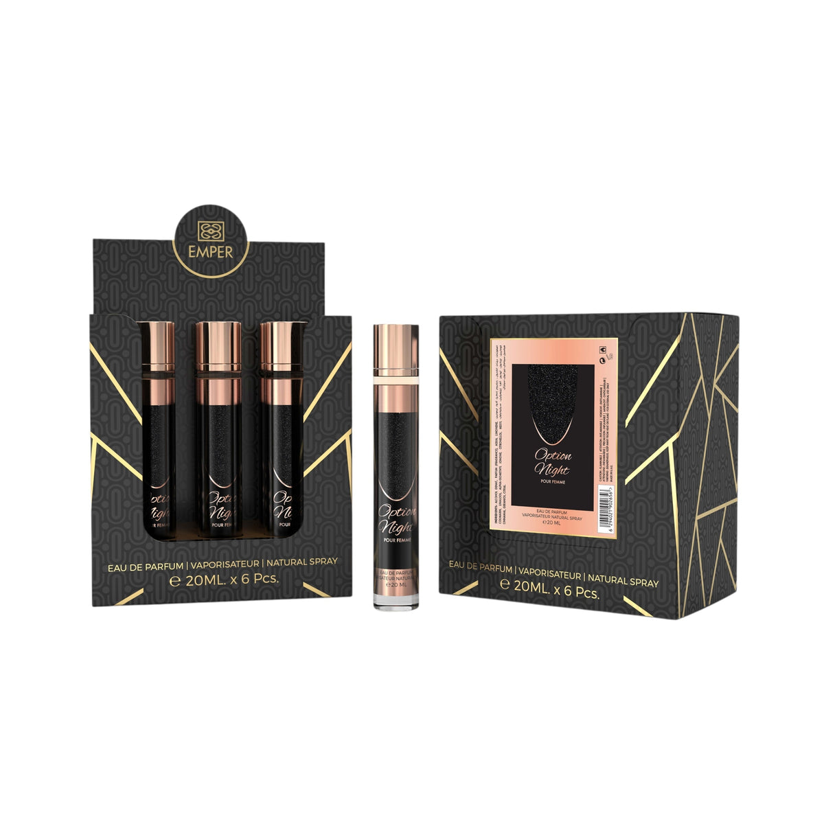 Option Night Woman Eau De Parfum 23x 20ml Plus 1 Free Tester