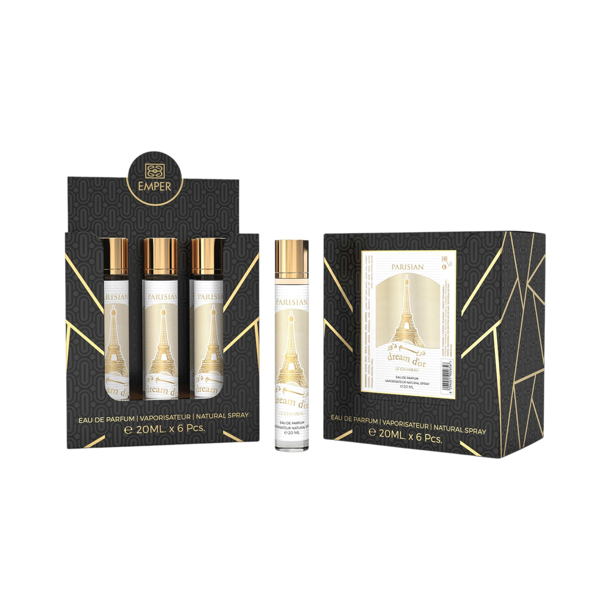 Le Chameau Parisian Dream D'Or Eau De Parfum  23x 20ml Plus 1 Free Tester
