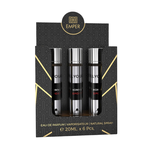 MILESTONE All Yours Homme Sport Eau De Parfum 5x 20ml Plus 1 Free Tester