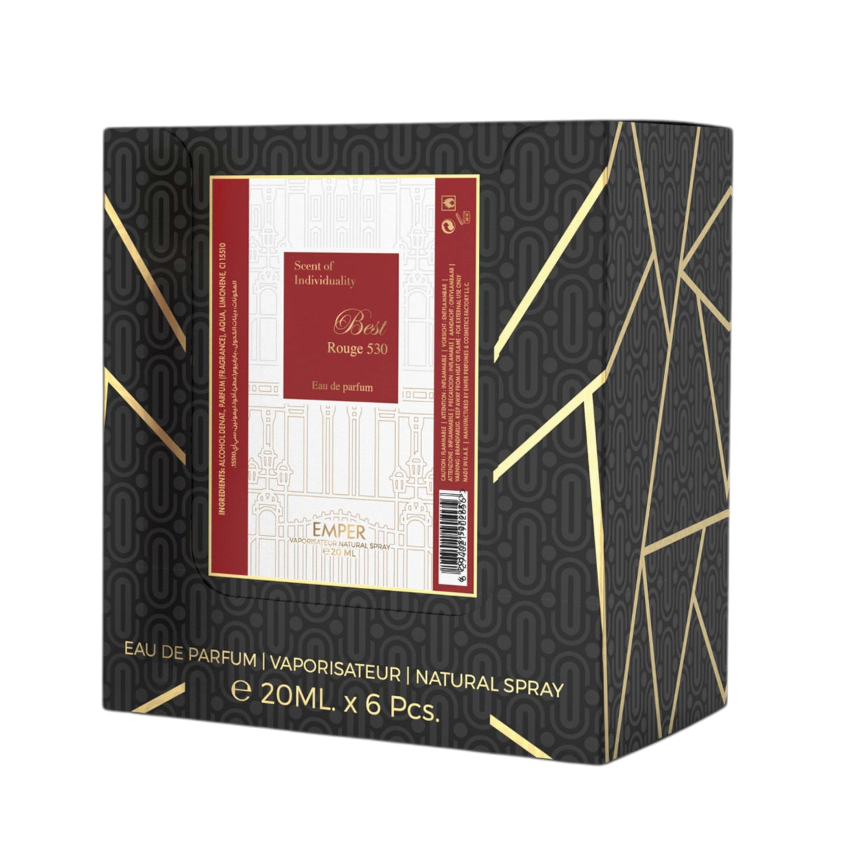 EMPER Best Rouge 530 (Unisex) Eau De Parfum 23x 20ml Plus 1 Free Tester