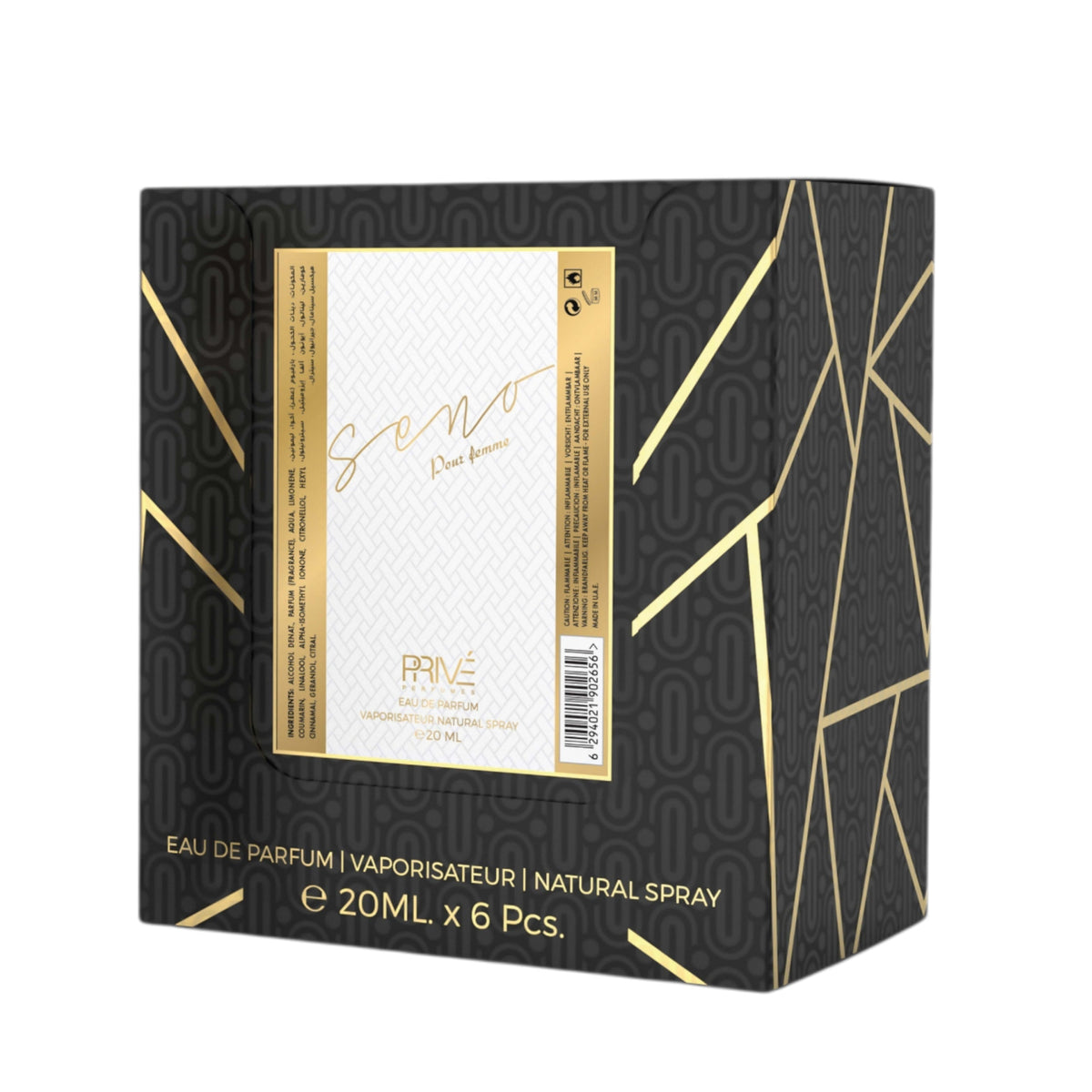 PRIVE SENO POUR FEMMA Eau De Parfum 23x 20ml Plus 1 Free Tester