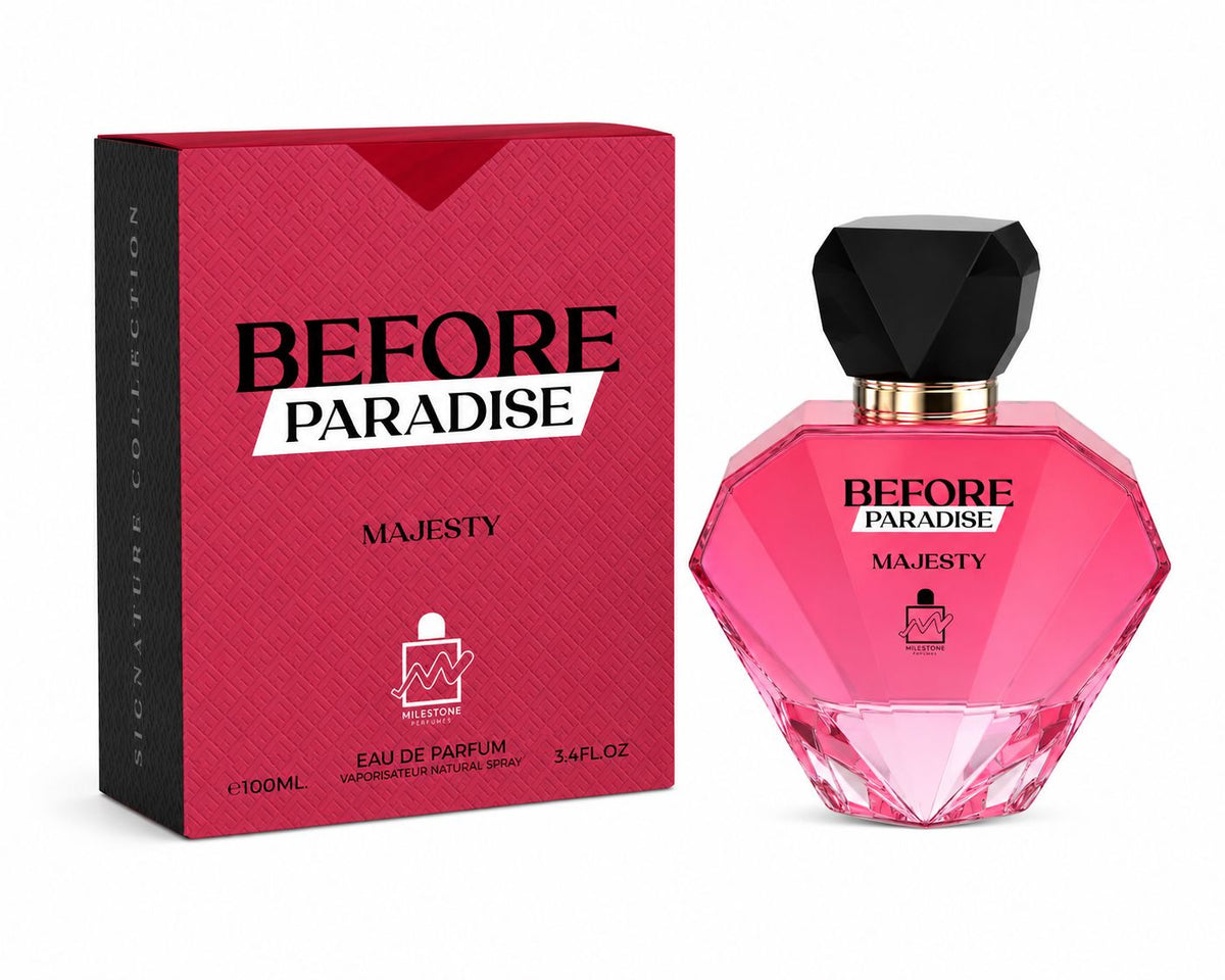 Milestone Before Paradise Majesty Eau De Parfum 100ml | Inspired by Prada Paradoxe Intense | Women's Floral Amber Fragrance