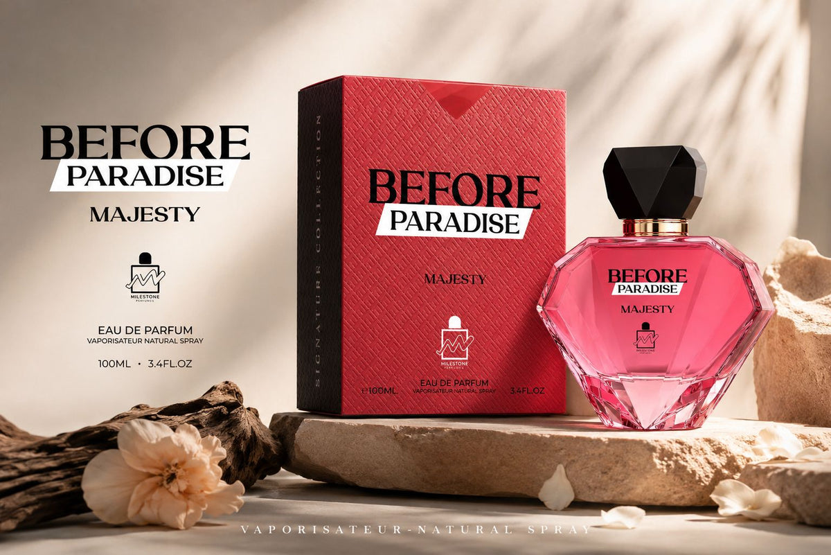 Milestone Before Paradise Majesty Eau De Parfum 100ml | Inspired by Prada Paradoxe Intense | Women's Floral Amber Fragrance