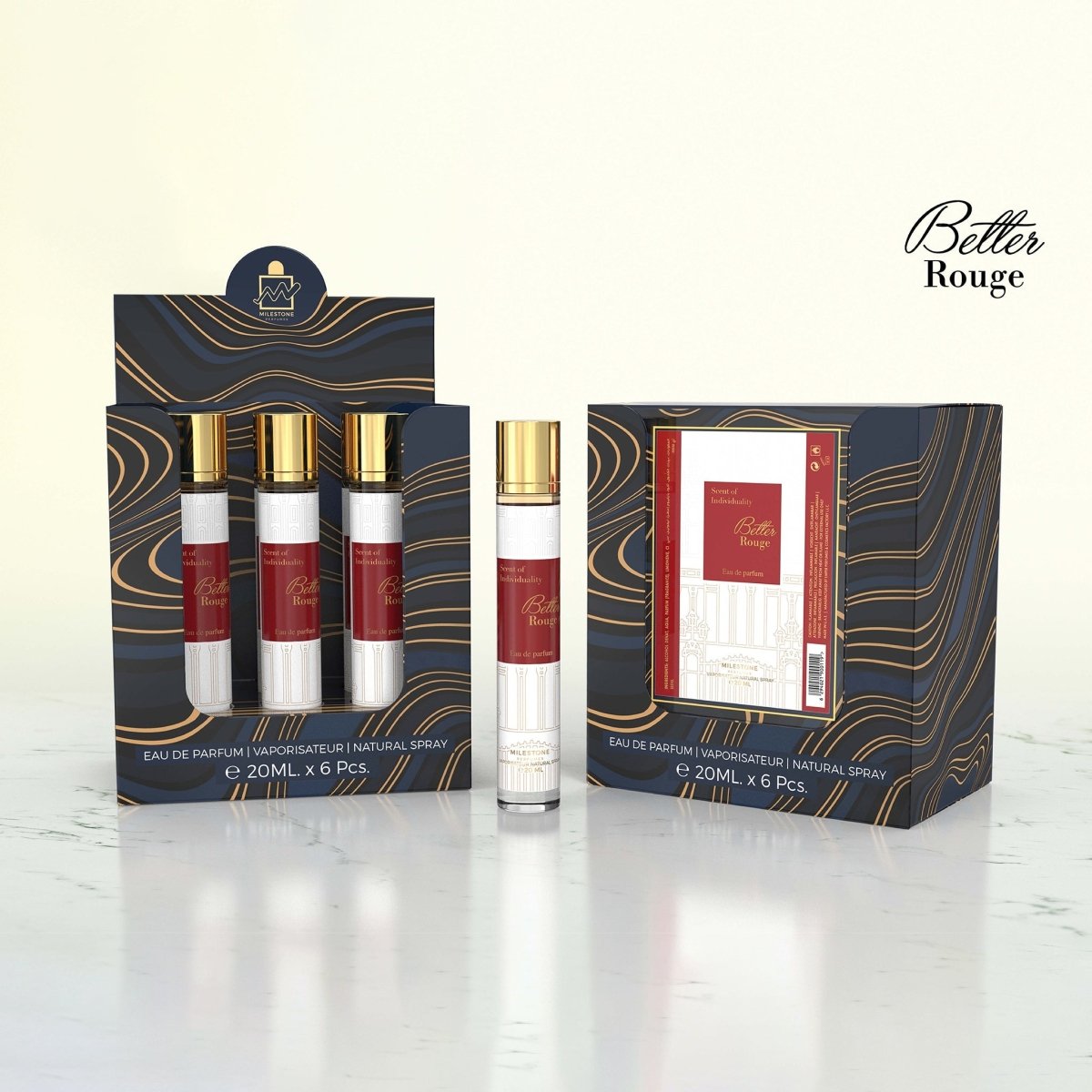 MILESTONE Better Rouge Eau De Parfum 5x 20ml Plus 1 Free Tester ...