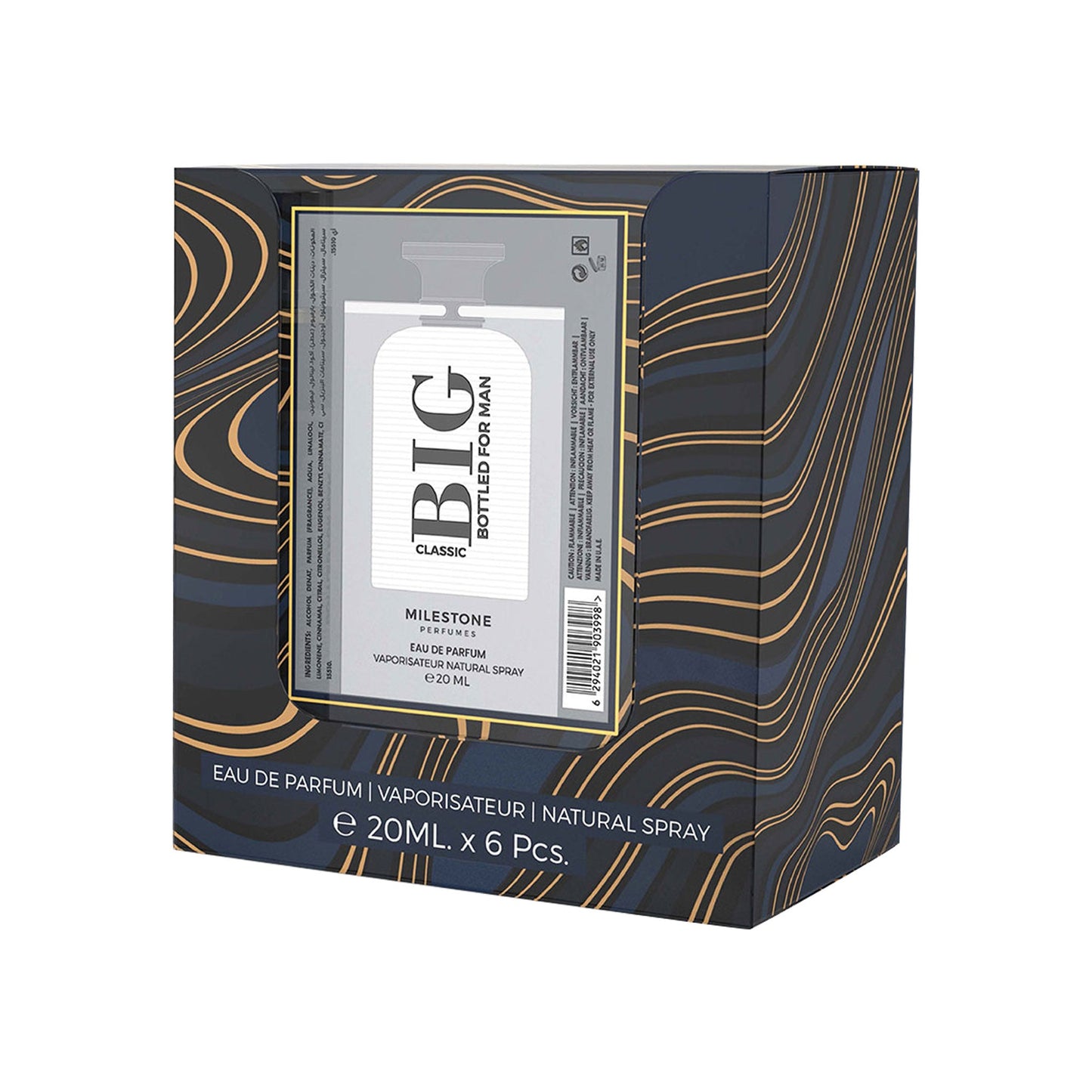 MILESTONE Big Bottled Classic (Pour Homme) Eau De Parfum 5x 20ml Plus 1 Free Tester