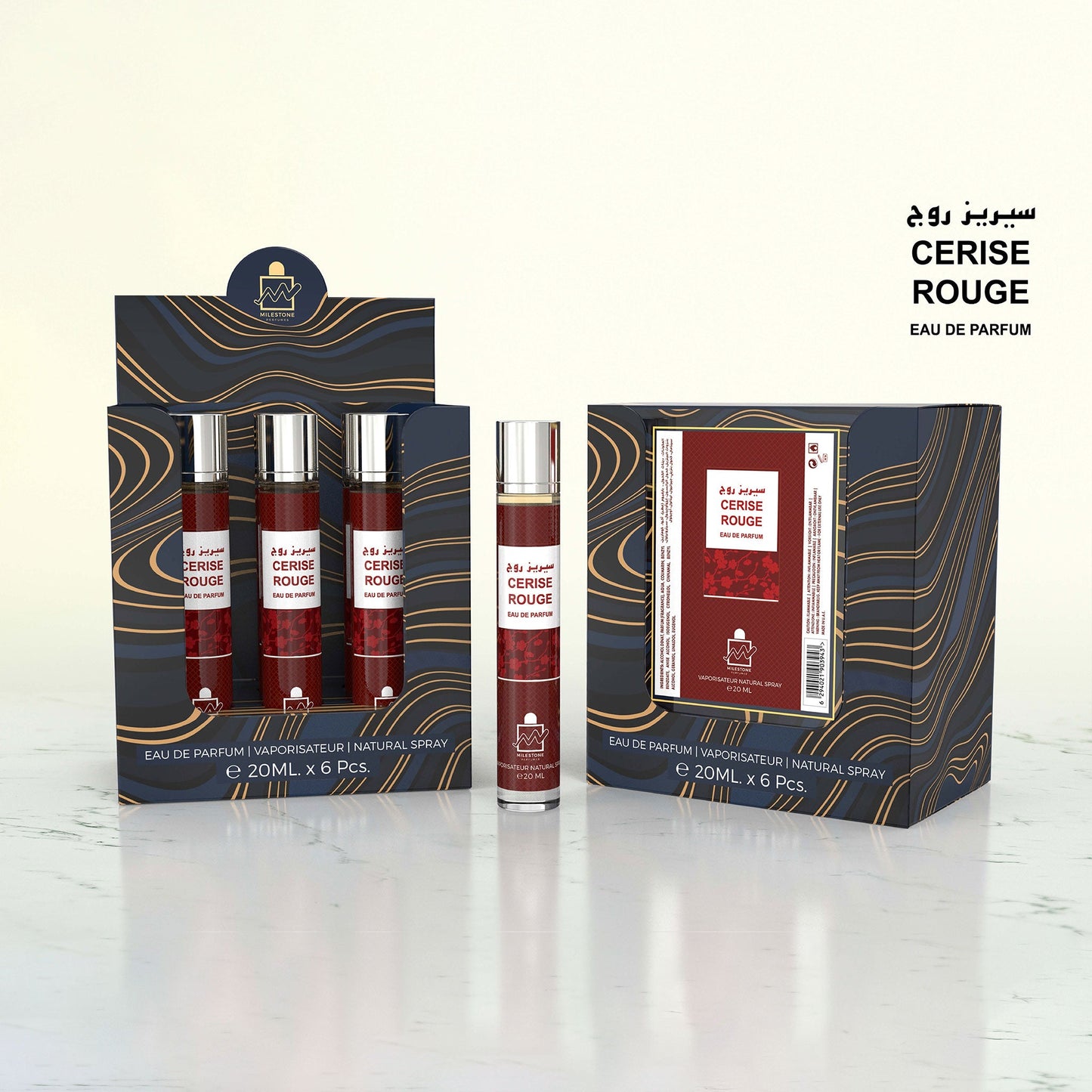 MILESTONE Cerise Rouge Eau De Parfum 6x 20ml