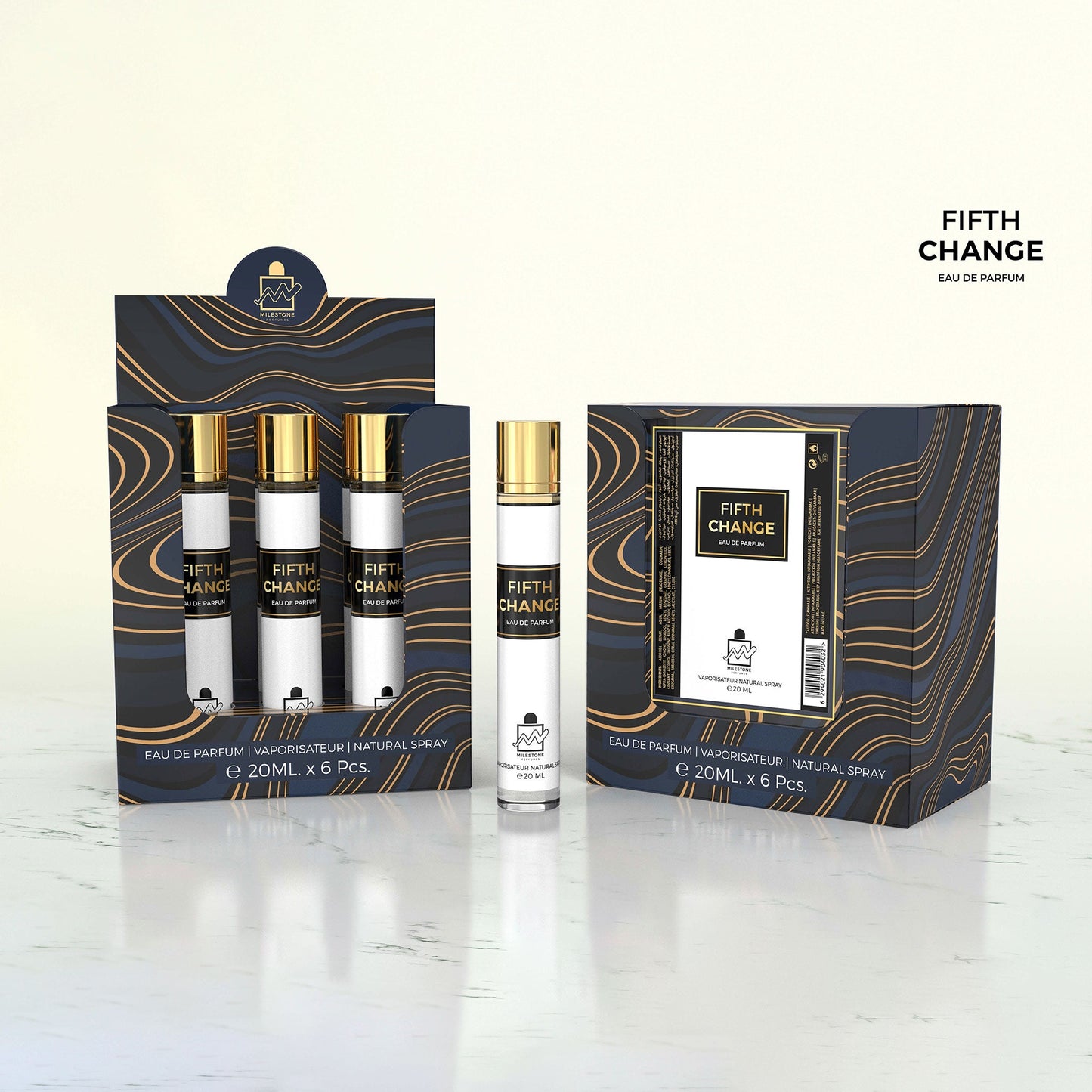 MILESTONE FIFTH CHANGE (Pour Femma) Eau De Parfum 6x 20ml