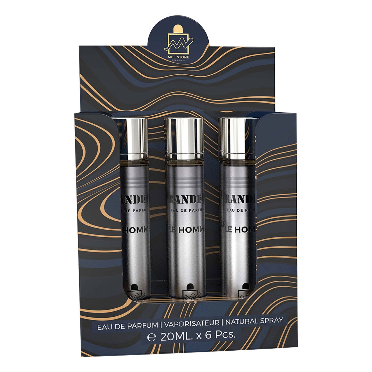 MILESTONE Grandeur Le Homme Eau De Parfum 6x 20ml