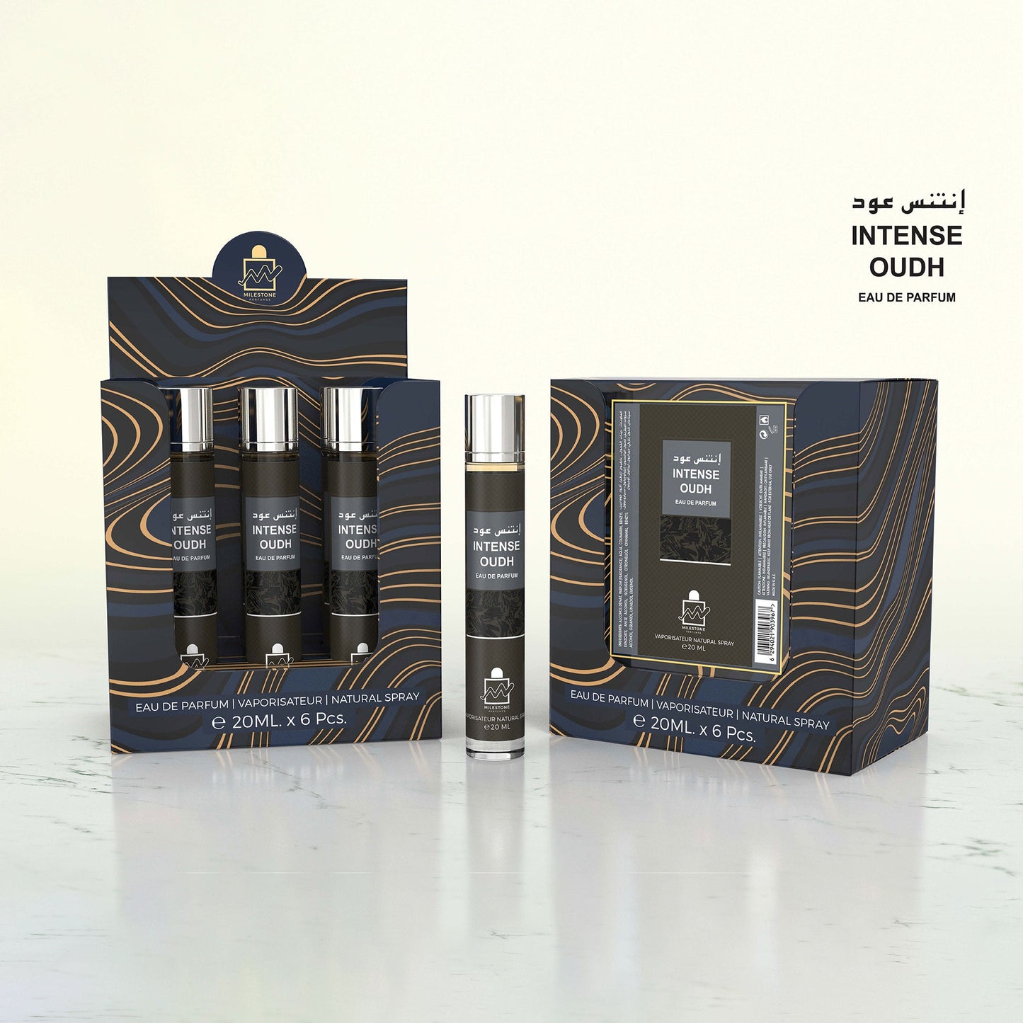 MILESTONE INTENSE OUDH  Unisex Eau De Parfum 6x 20ml