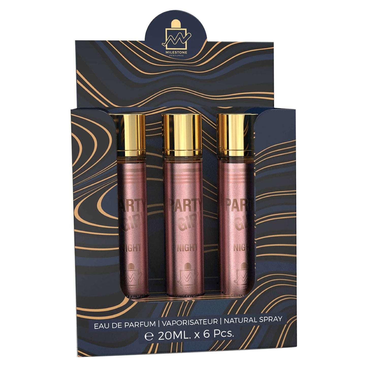 MILESTONE Party Girl Night (Pour Femme) Eau De Parfum  6x 20ml