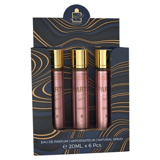 MILESTONE Party Girl Night (Pour Femme) Eau De Parfum  6x 20ml
