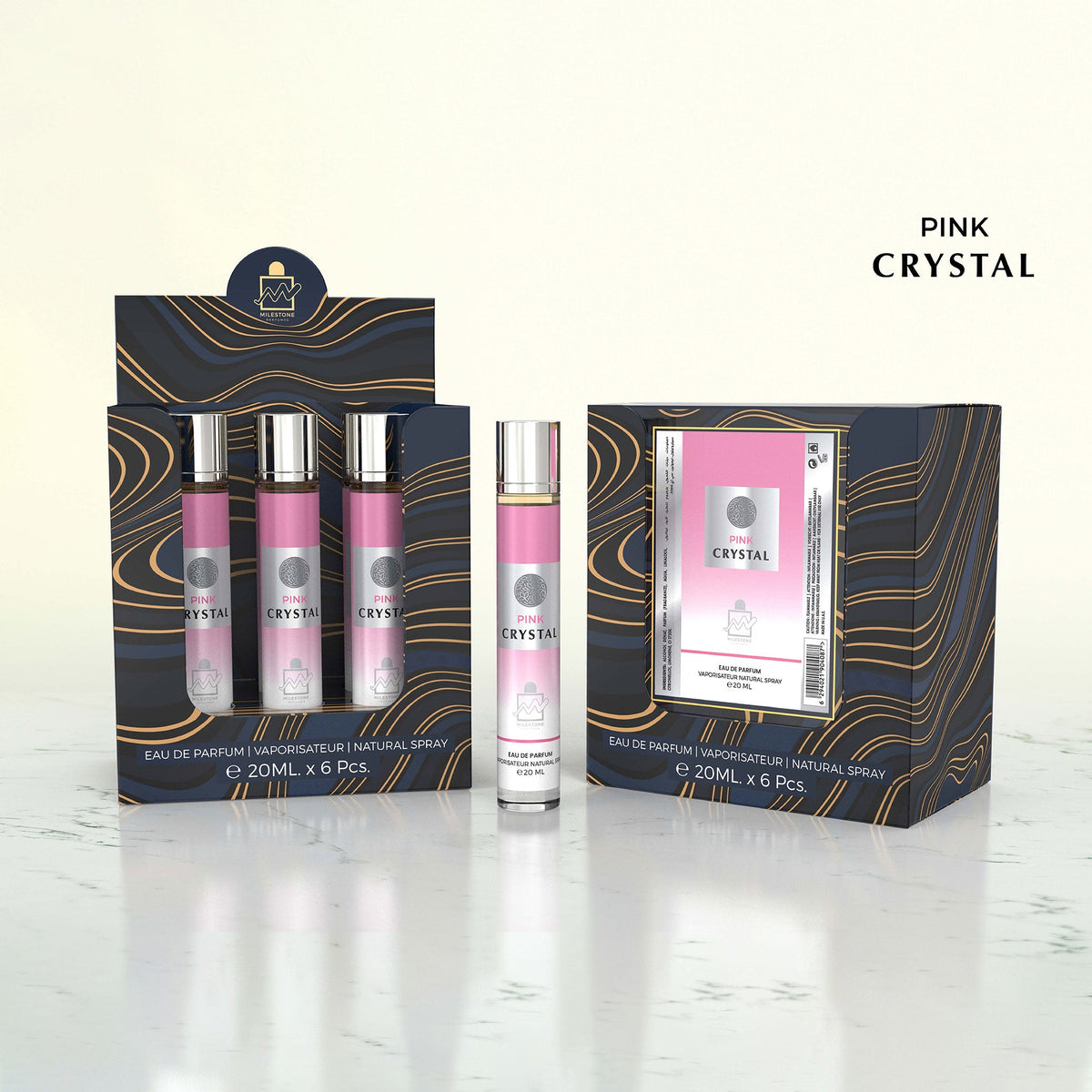 EMPER Pink Crystal Pink Crystal Eau De Parfum 5x 20ml Plus 1 Free Tester